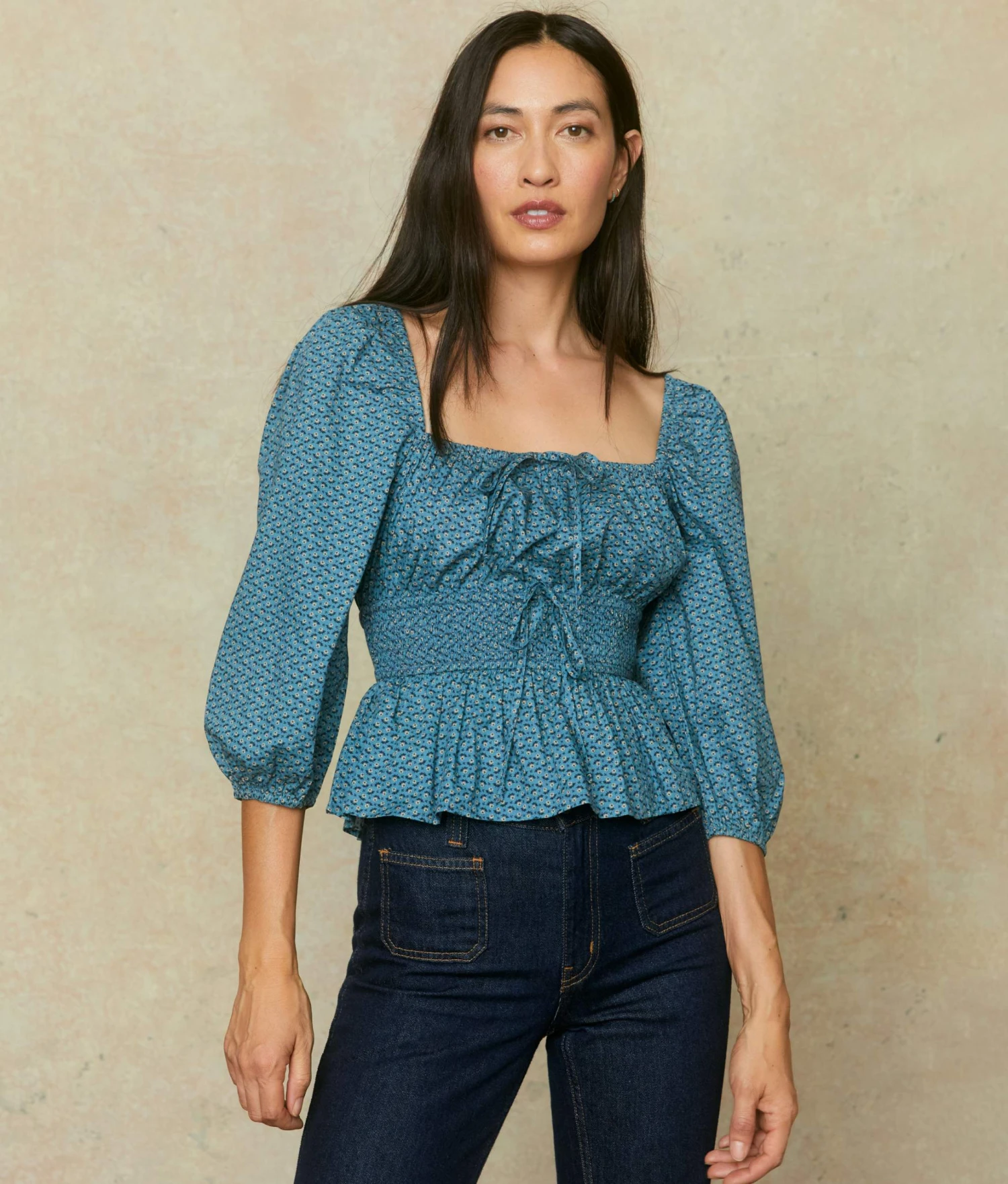 The Mackenzie Blouse | Geo Ditsy Azul 5 The Mackenzie Blouse | Geo Ditsy Azul - Image 5