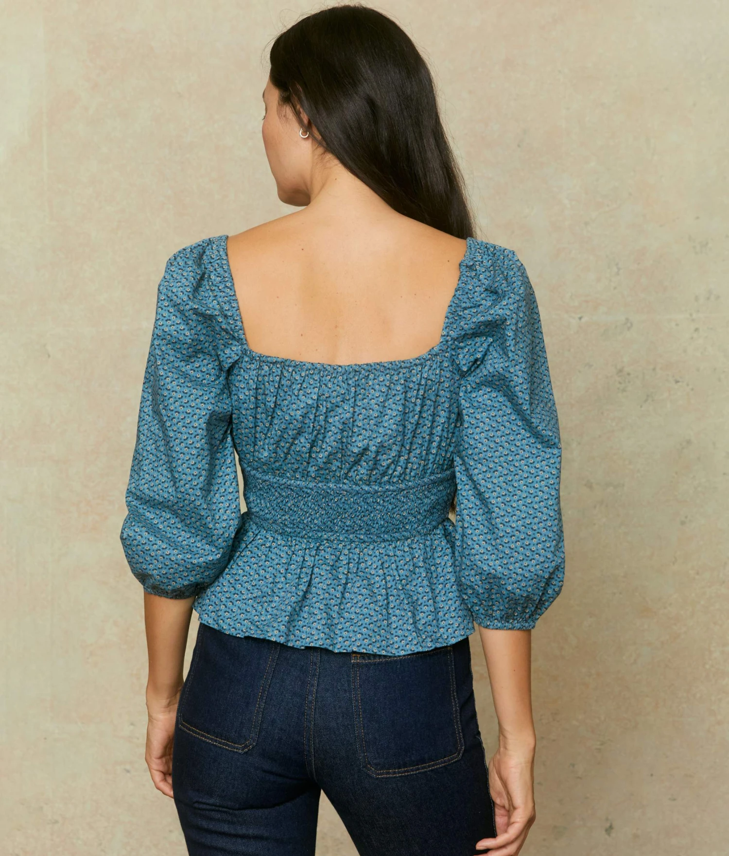 The Mackenzie Blouse | Geo Ditsy Azul 6 The Mackenzie Blouse | Geo Ditsy Azul - Image 6