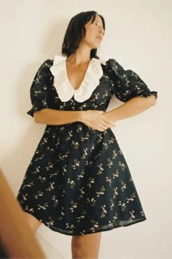 The Mischa Dress | Noir Dancing Chamomile -Ivona Sale Store Mischa4