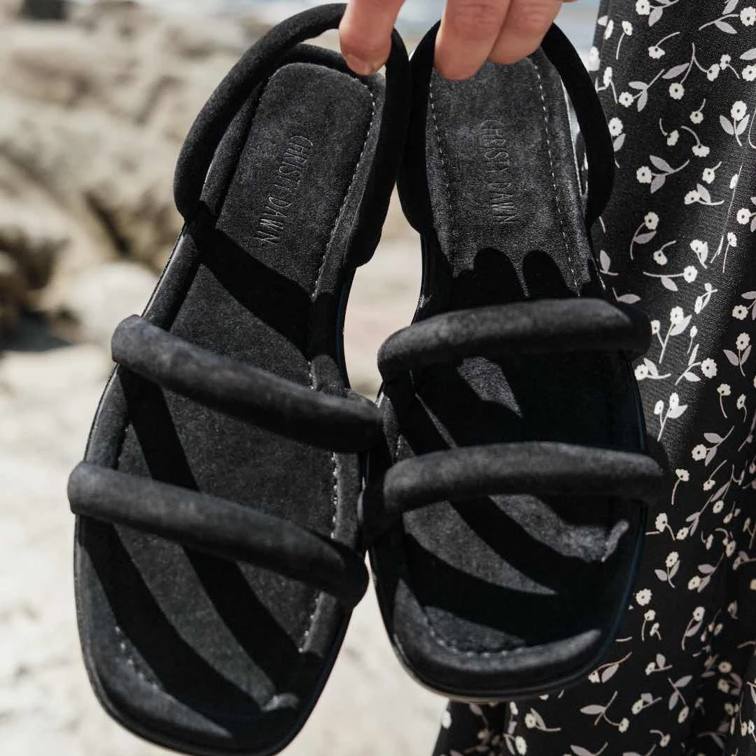 The Monroe Sandal | Noir Suede 9 The Monroe Sandal | Noir Suede - Image 9