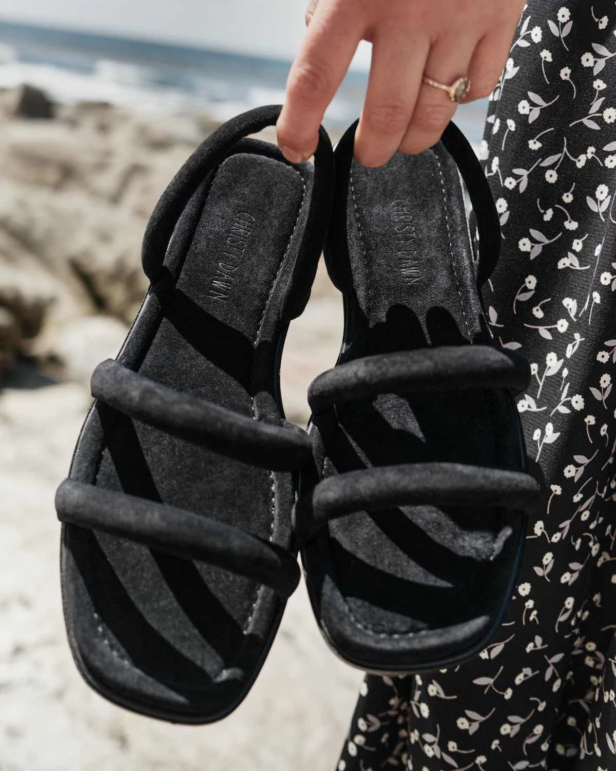 The Monroe Sandal | Noir Suede 1 The Monroe Sandal | Noir Suede
