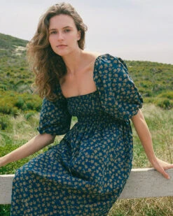 The Katrina Dress | Navy Poppy