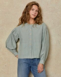 The Nadine Blouse | Sea Stripe