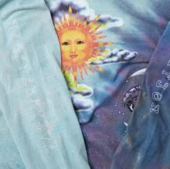 Half Moon Half Sun Long Sleeve Tee | Blue Tie Dye -Ivona Sale Store PNGPDPS 30