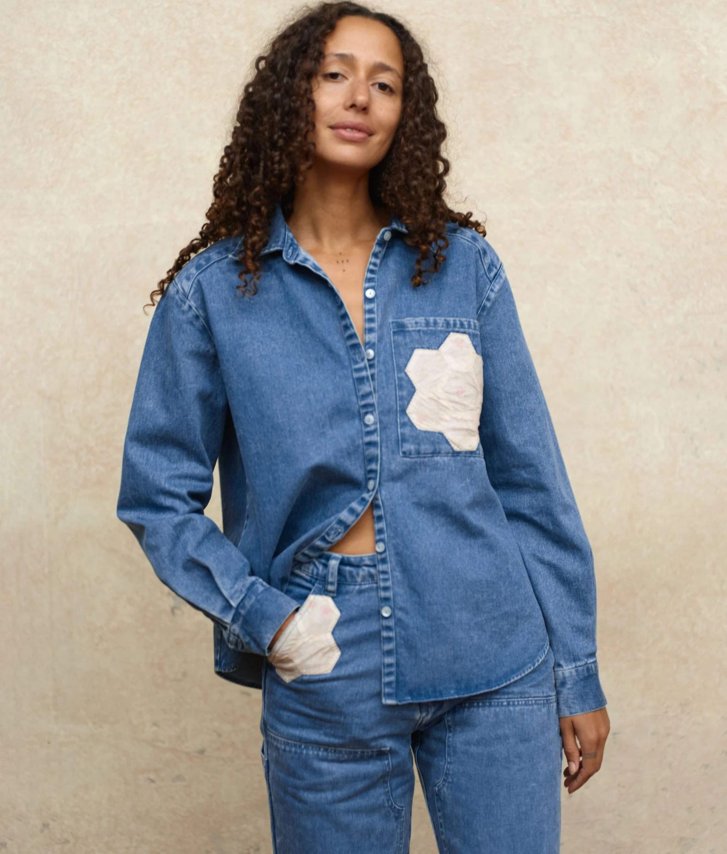 The Patti Shirt | Denim Patchwork 2 The Patti Shirt | Denim Patchwork - Image 2