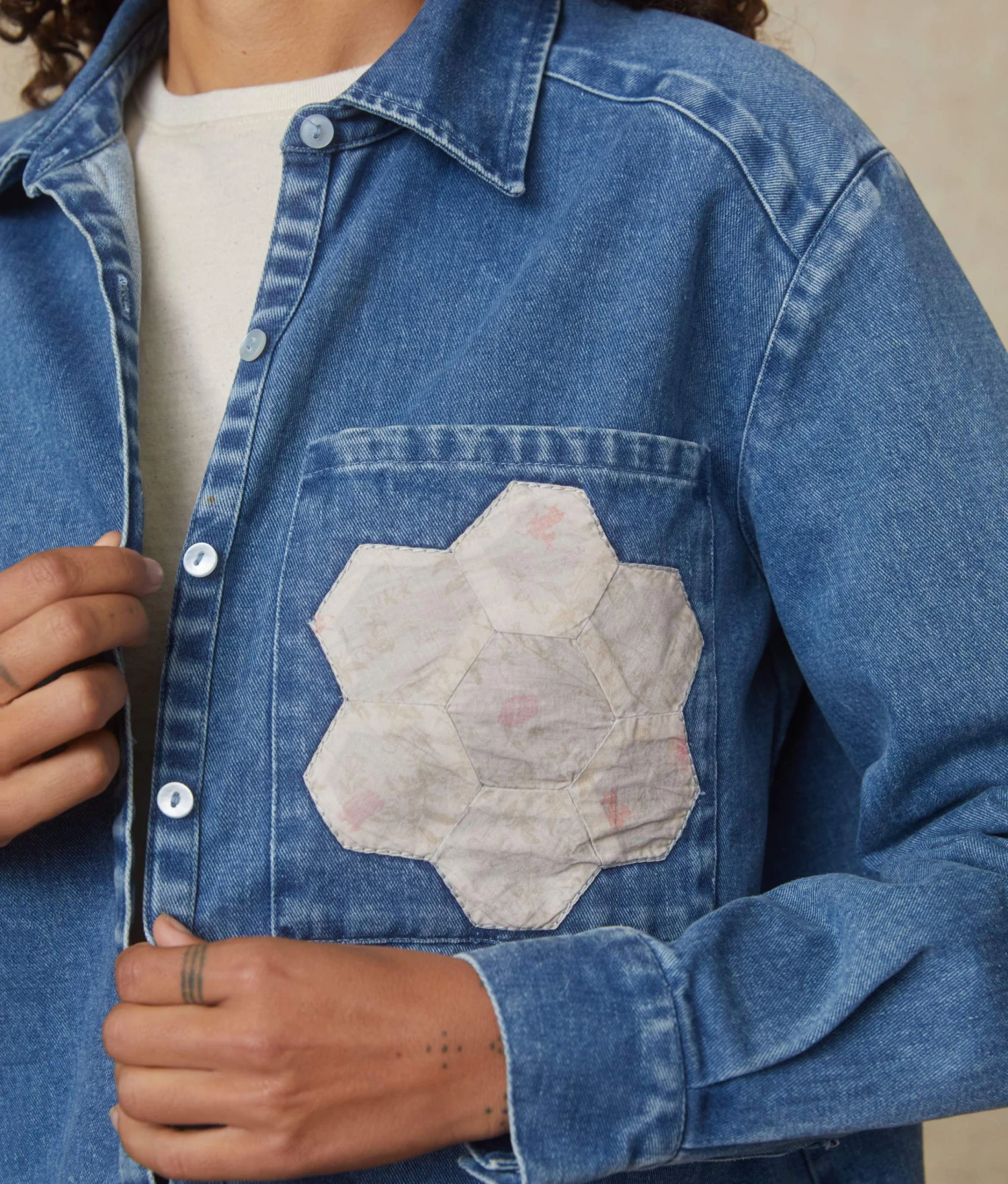 The Patti Shirt | Denim Patchwork 3 The Patti Shirt | Denim Patchwork - Image 3