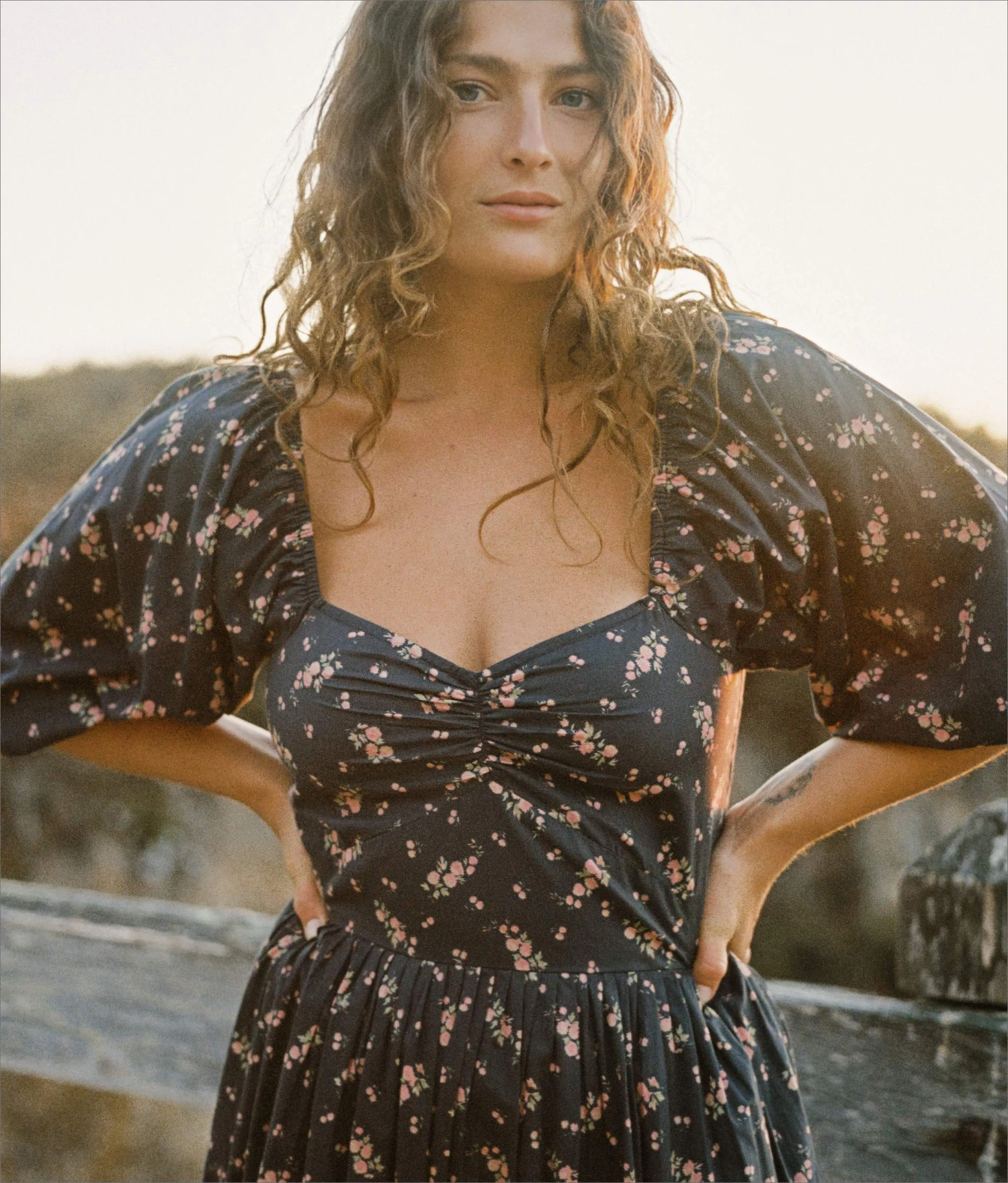 The Peyton Dress | Mums Ditsy Black 2 The Peyton Dress | Mums Ditsy Black - Image 2