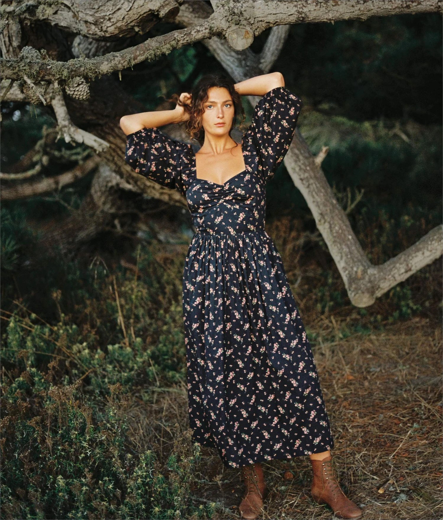 The Peyton Dress | Mums Ditsy Black 3 The Peyton Dress | Mums Ditsy Black - Image 3