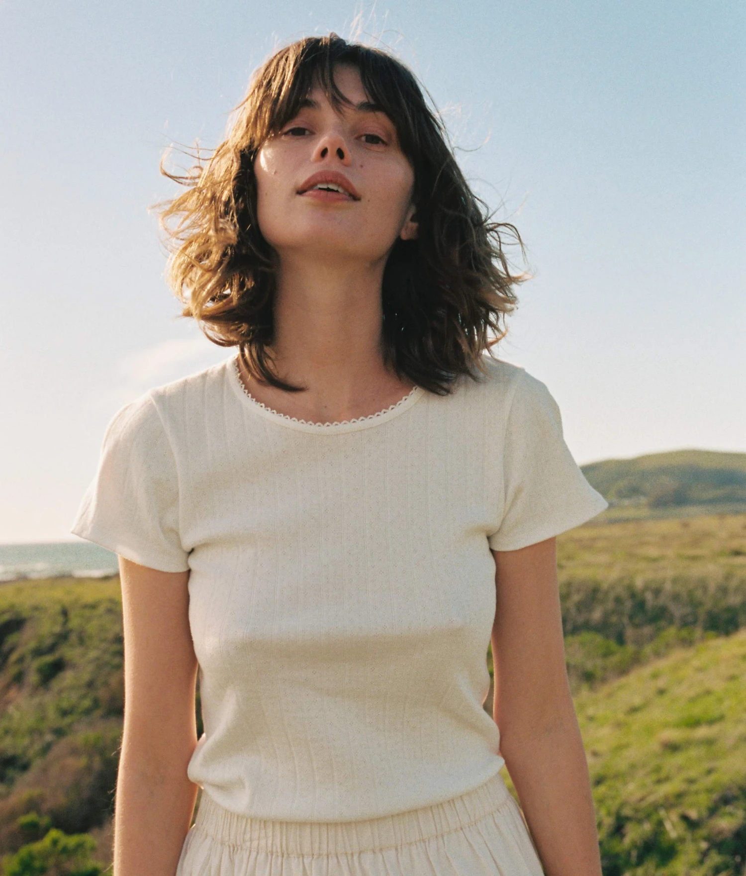 The Rayne Tee | White Pointelle 2 The Rayne Tee | White Pointelle - Image 2