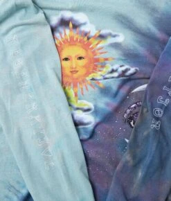 Half Moon Half Sun Long Sleeve Tee | Blue Tie Dye -Ivona Sale Store RegenerativeEvolution2 1