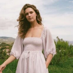 The Katrina Dress | Lavender Gingham -Ivona Sale Store Roamy fb feed 3