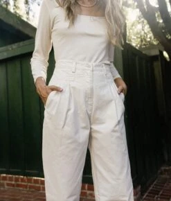 The Judene Pant | Ivory -Ivona Sale Store Salona3