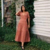 The Augusta Dress | Terracotta Gauze -Ivona Sale Store TerracotaGauzeCover