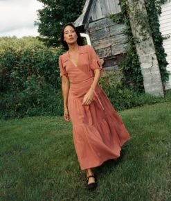 The Augusta Dress | Terracotta Gauze 10 The Augusta Dress | Terracotta Gauze -Ivona Sale Store TerracottaGauze2