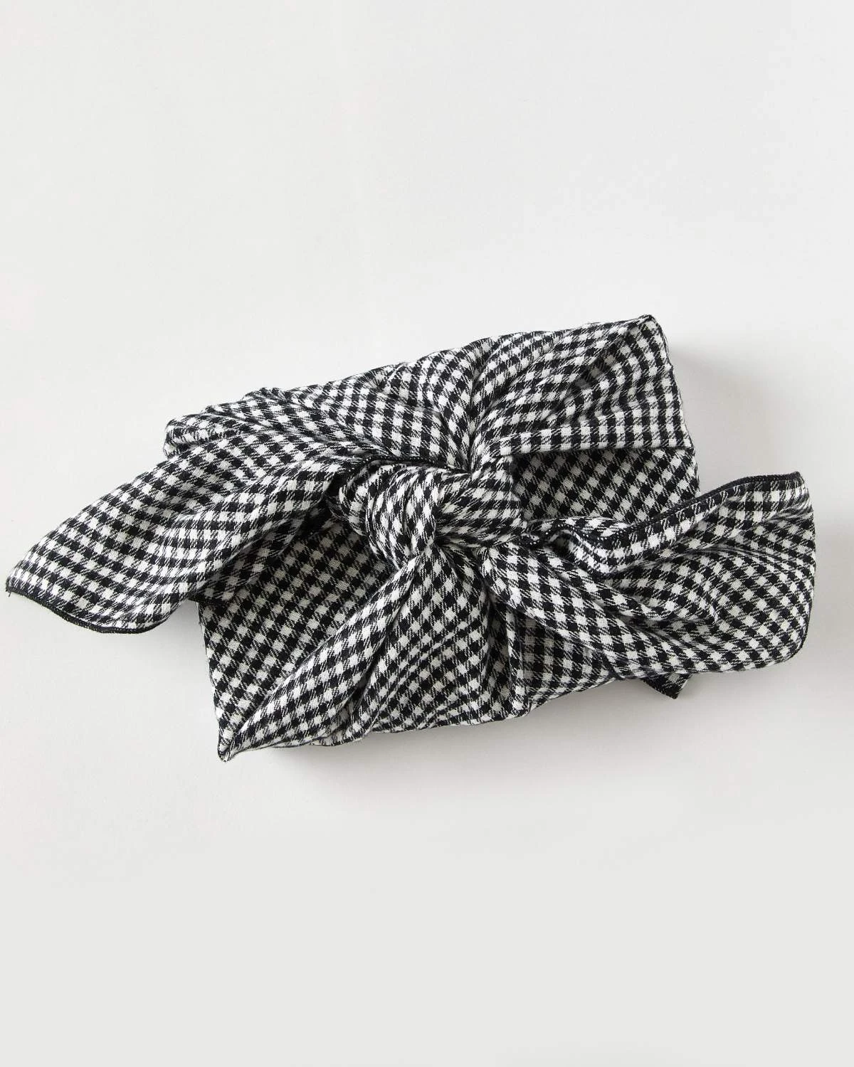 Upcycled Gift Wrapping | Noir Gingham 2 Upcycled Gift Wrapping | Noir Gingham - Image 2