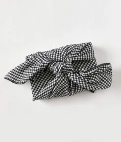 Upcycled Gift Wrapping | Noir Gingham
