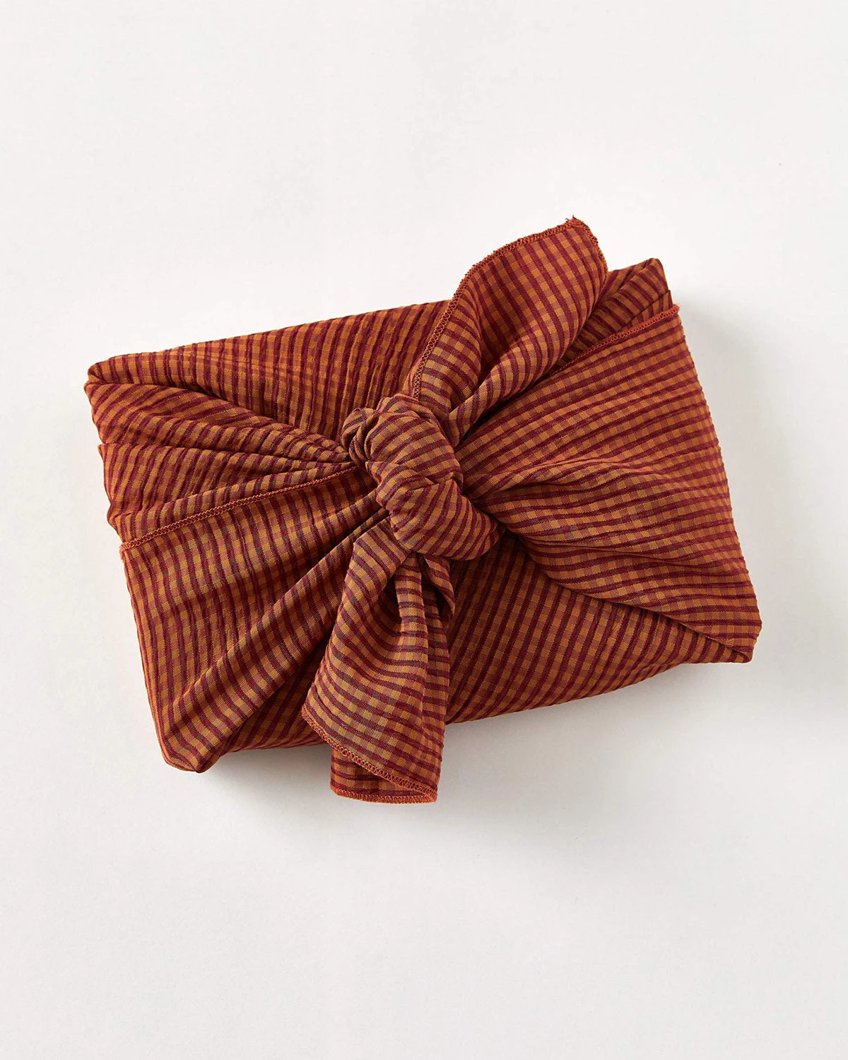 Upcycled Gift Wrapping | Blood Orange Gingham 1 Upcycled Gift Wrapping | Blood Orange Gingham