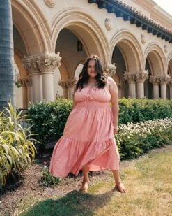 The Zuri Dress Extended | Salmon Frills Poppy